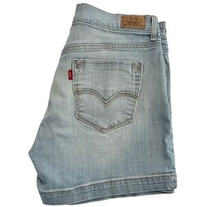 Levis 515 Shorts Women's Sz 4 Light Wash Blue Denim Mid Rise Stretch Jean Shorts